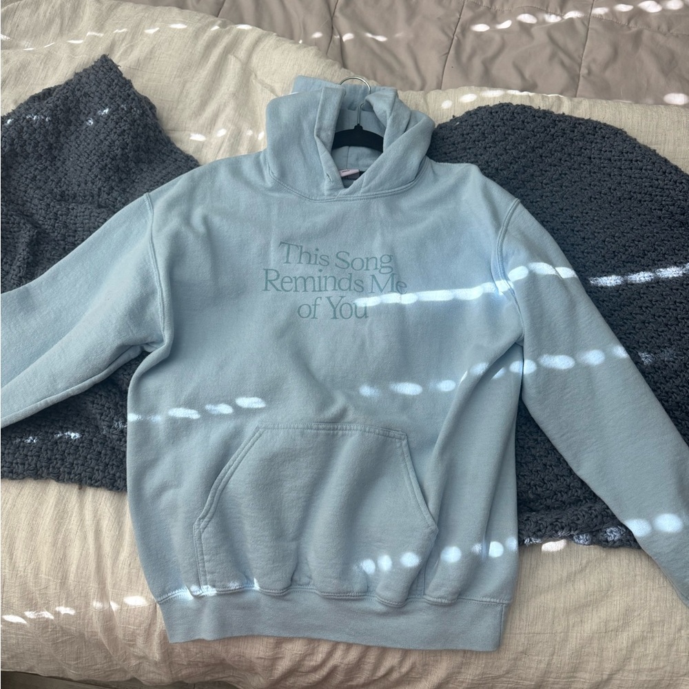 LONELY GHOST Blue Hoodie Sweater